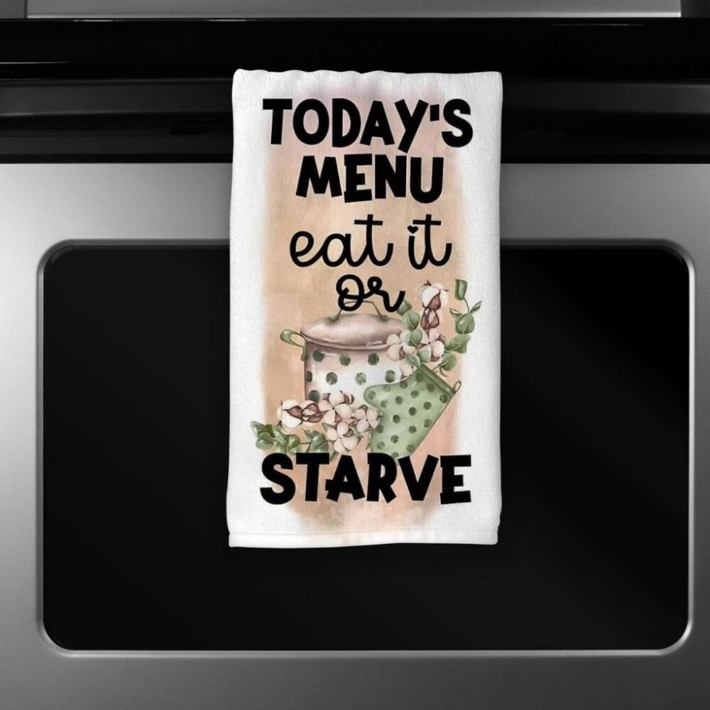 Todays Menu Funny Microfiber Kitchen Towel